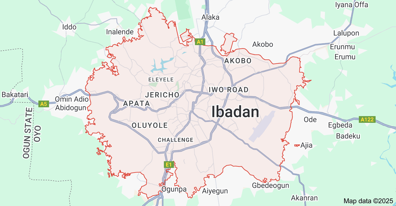 Map of South West Nigeria